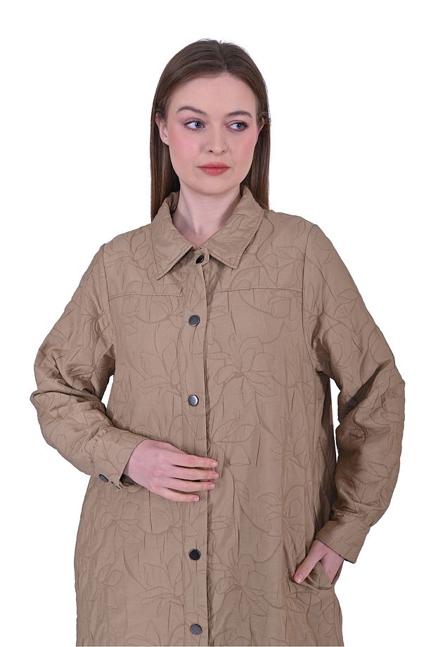 İNVEE 7039 Kapitone Kap - Camel - 3