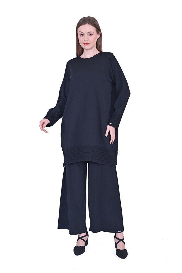 7025 Siyah Triko Tunik - 4