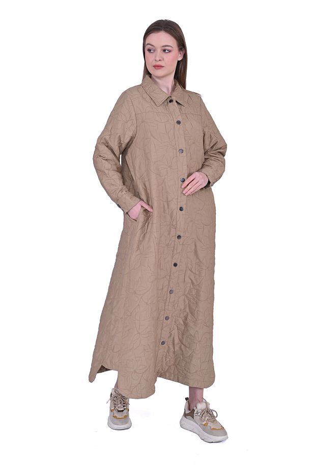 İNVEE 7039 Kapitone Kap - Camel - 2