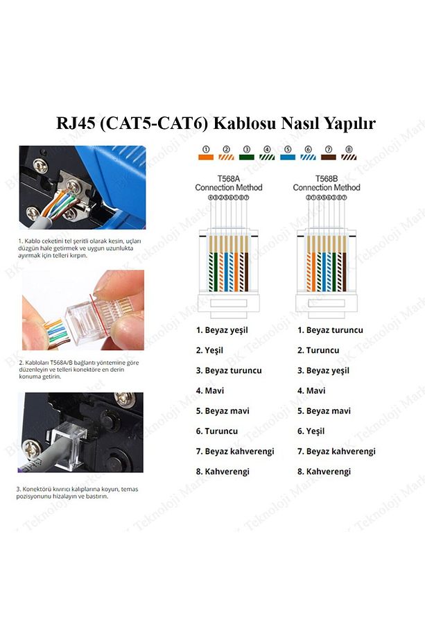 200 Adet Rj45 Cat5 Cat6 Ethernet Internet Kablo Soketi Konnektörü 8p8c Rj45 Jack Utp Jak Uç - 6