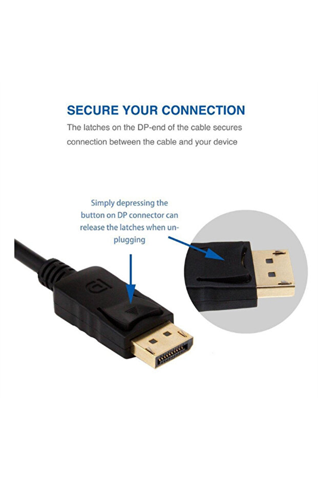 Displayport Dp Vga Adaptör Kablosu Erkek Dp Erkek Vga Dönüştürücü Pc Dizüstü Hdtv Monitör Için - 8