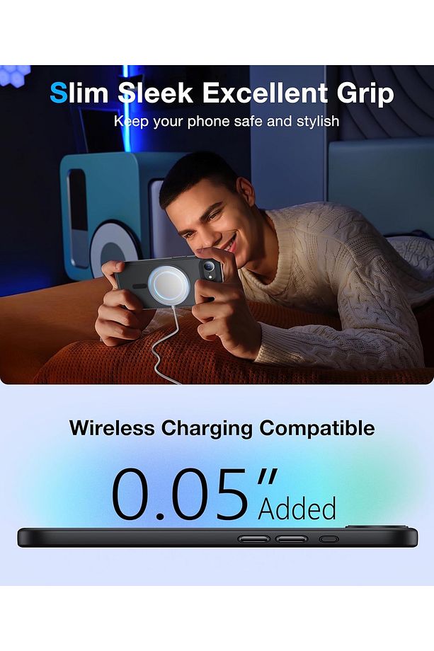 iPhone 16e Kılıf Mat Magsafe Şarj Özellikli Darbe Önleyici Hassas Butonlu Renkli Yumuşak Kenarlı - 5