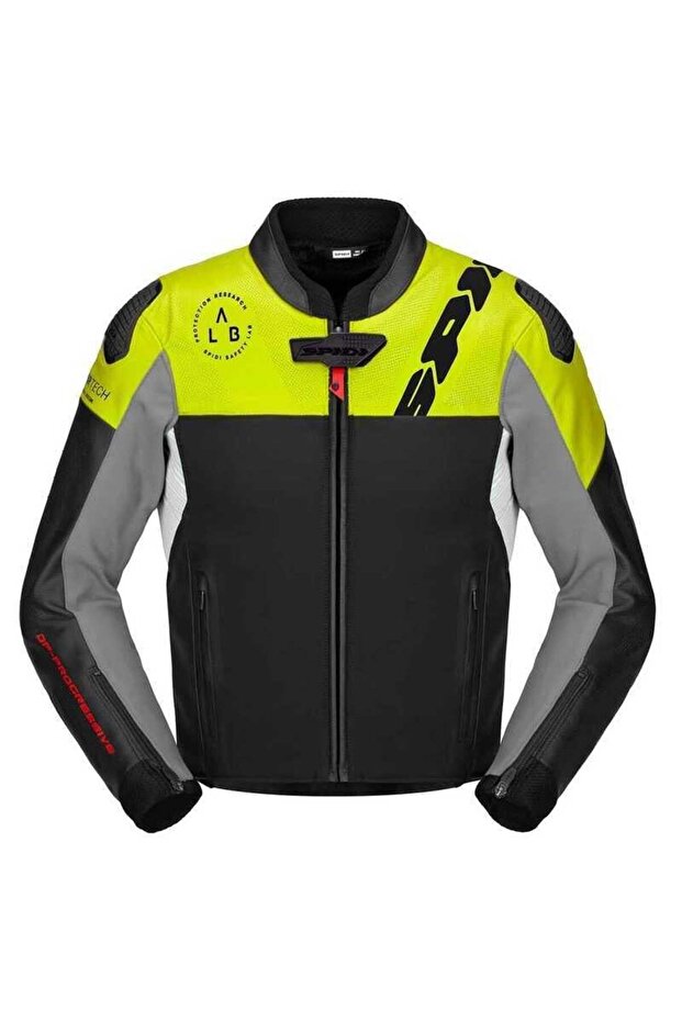 DP PROGRESSIVE HYBRID PERFORATED Leather Jacket YELLOW