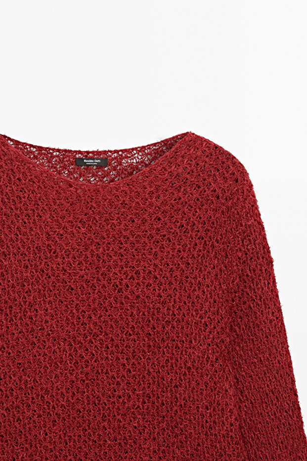 İp detaylı ajurlu kazak - 5