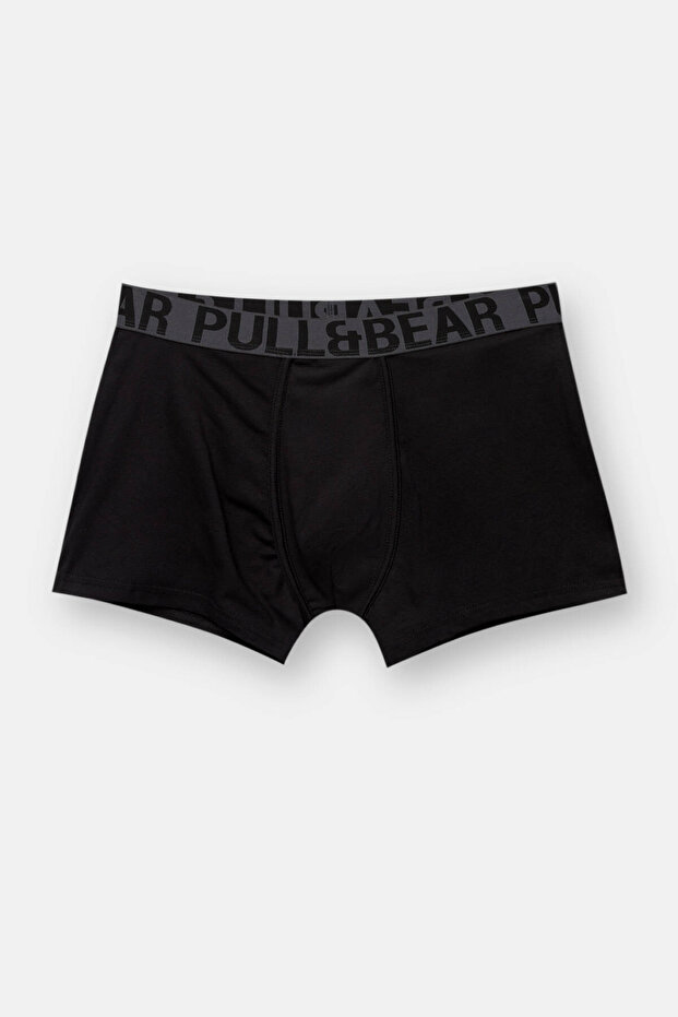 3’lü Pull&Bear logolu boxer paketi - 3