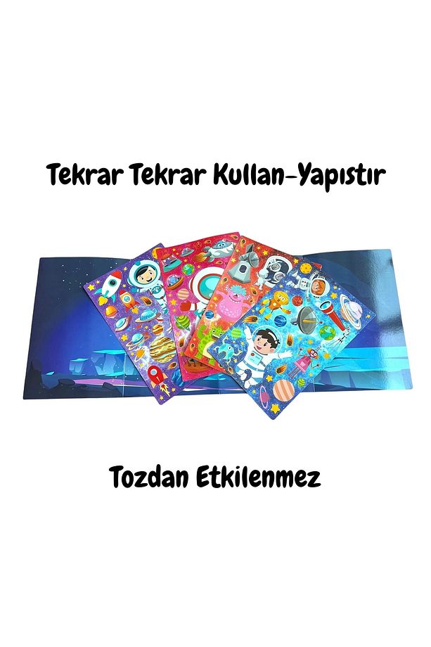 LİNO TEKRAR TEKRAR KULLANILABİLEN STICKER SETİ SPACE - 2