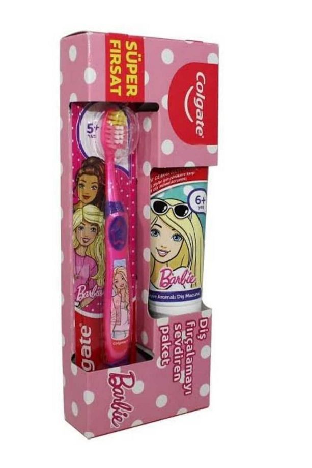 Çocuk Diş Macunu Seti Barbie 75ml + Fırça - 1