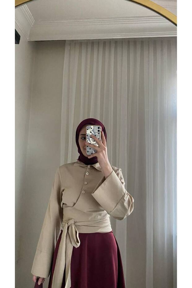 BELDEN BAĞLAMALI GÖMLEK - 7