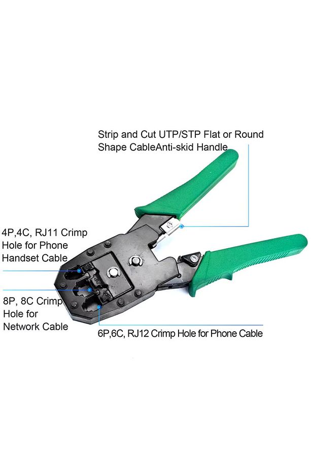 Ağ Sıkma Pensesi Utp Kablo Crimperi 8p 8c 6p 4p Rj45 Internet Ethernet Jak Sıkma Pensesi Rj45 Rj11 - 5