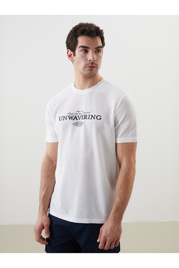New Season Crew Neck Short Sleeve Printed Men's T-Shirt - S55456Z8