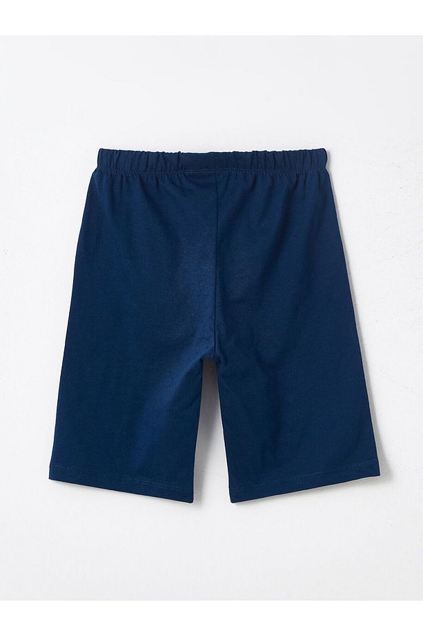 Bisiklet Yaka Baskılı Kısa Kollu Erkek Çocuk Şortlu Pijama Takımı - 5