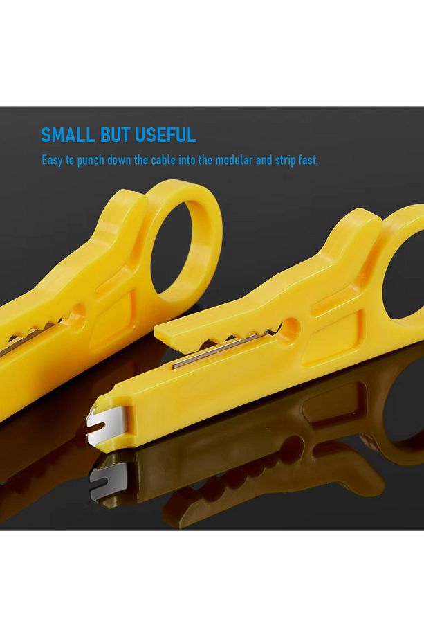 Rj45 8p8c Cat5e/Cat6 Rj11 Utp Jak Sıkma Cakma Pensesi İnternet Ethernet Sıkma Pensesi + 100 Adet Jak - 8
