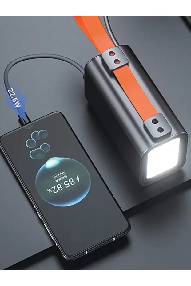 Fp-12 30.000mah 100w Hızlı Şarj Powerbank - 5 Portlu, Led Ekranlı Ve Taşınabilir Lamba Özel - 3