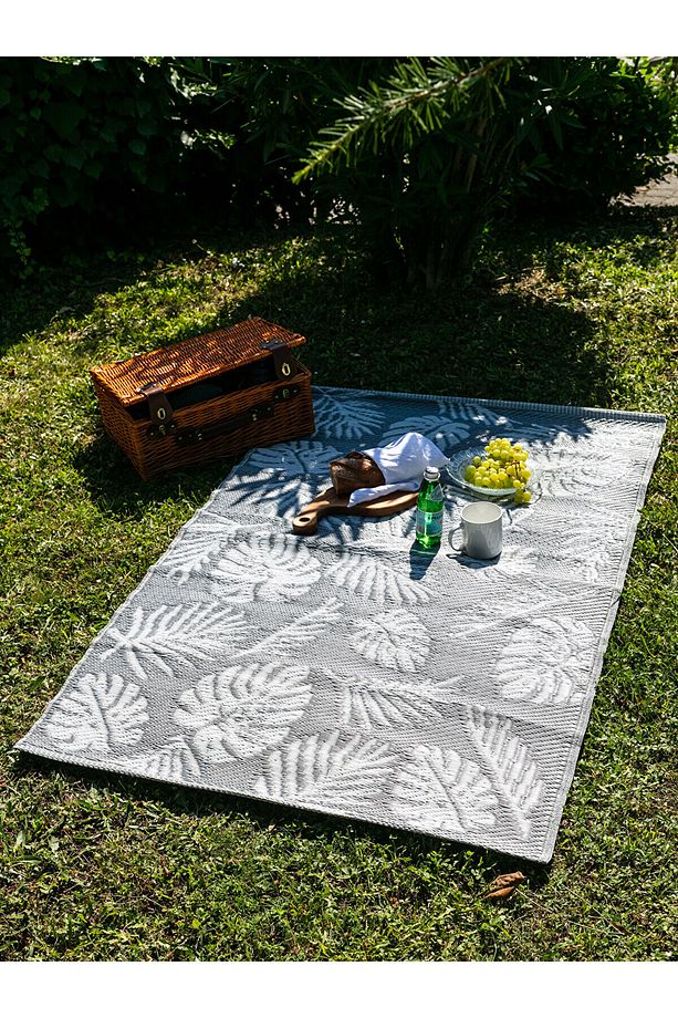 LCWK Yaprak Desenli Hasır Kilim 90x150 Cm - 1