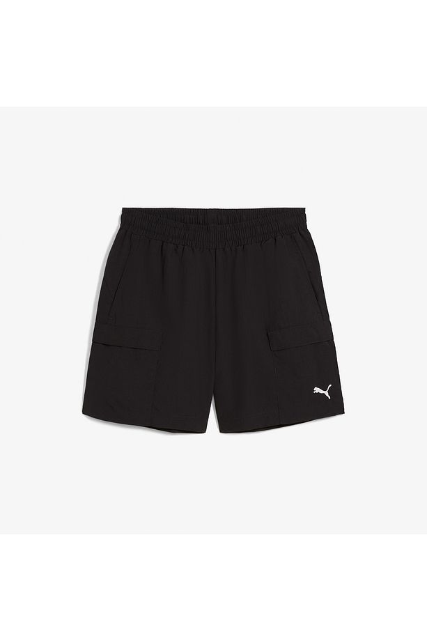 Wardrobe Essentials Relaxed Cargo Unisex Siyah Şort - 4