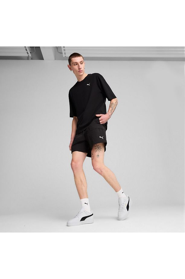 Wardrobe Essentials Relaxed Cargo Unisex Siyah Şort - 1