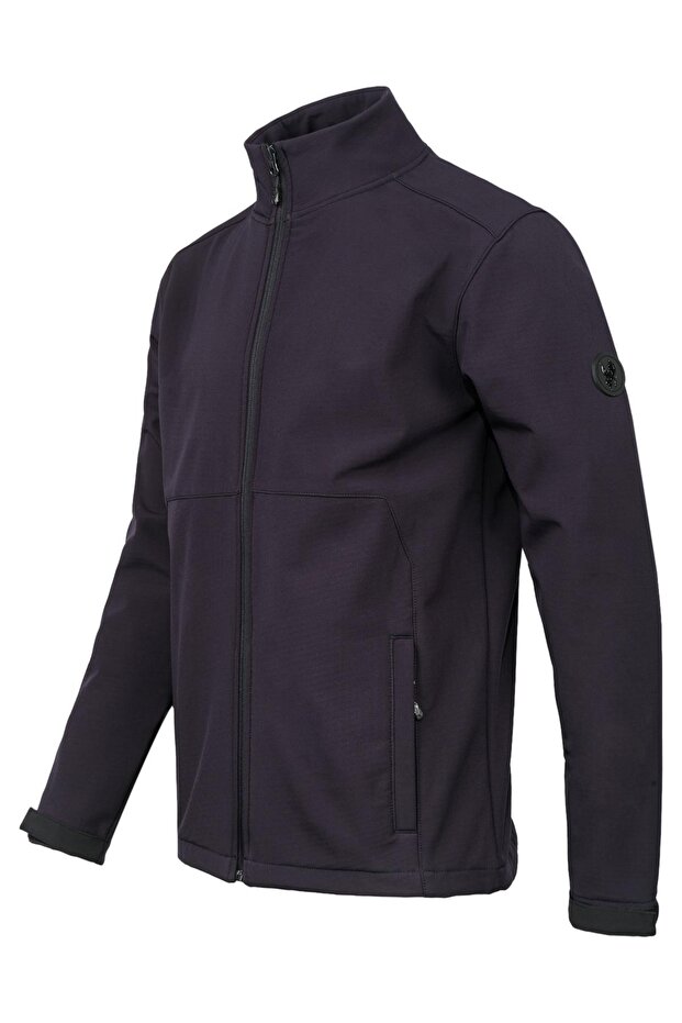 Samuel Erkek Softshell Kareli Ceket Antrasit - 2