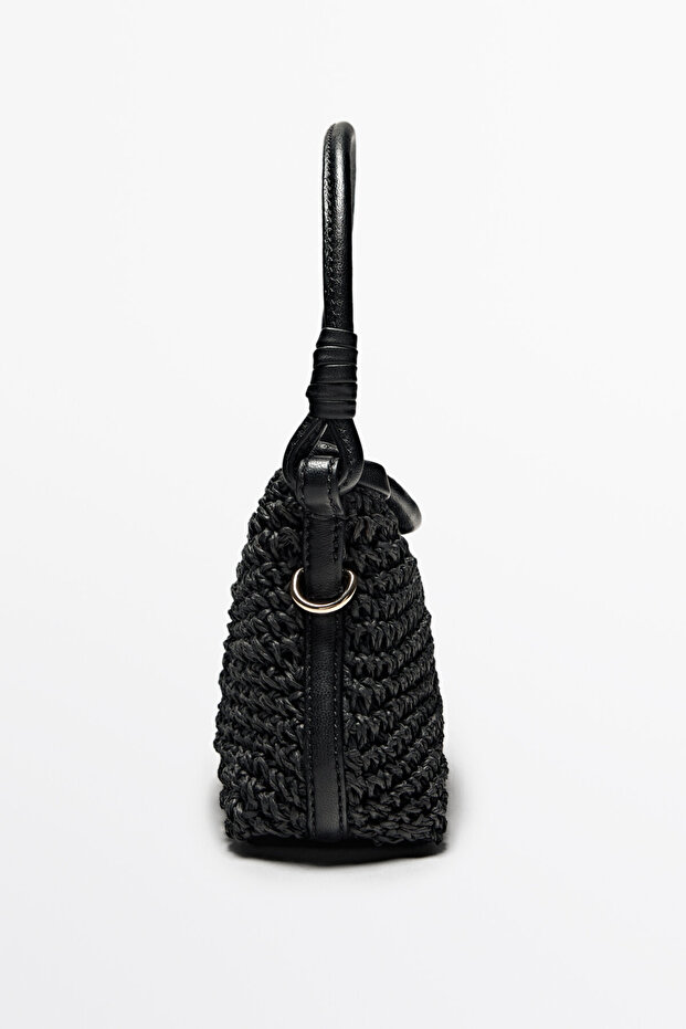 Kağıt örgü mini çapraz askılı çanta - 3