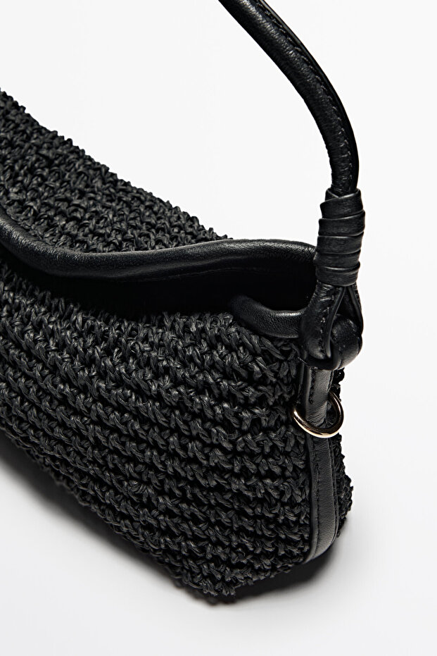 Kağıt örgü mini çapraz askılı çanta - 2