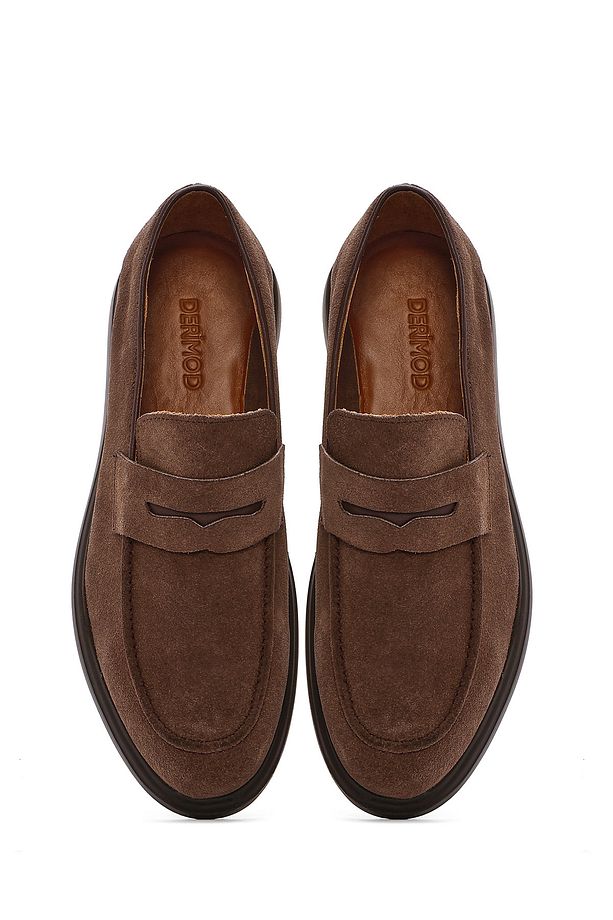 Erkek Vizon Süet Deri Loafer 25SFD790110 - 7