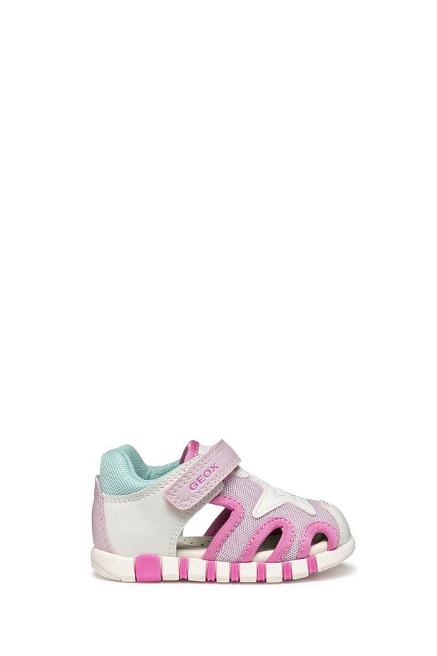 Kız Bebek Beyaz B Sandal Iupidoo A - Synt Mesh Bantlı Kumaş Sandalet B5517c0bc14c0563 - 1