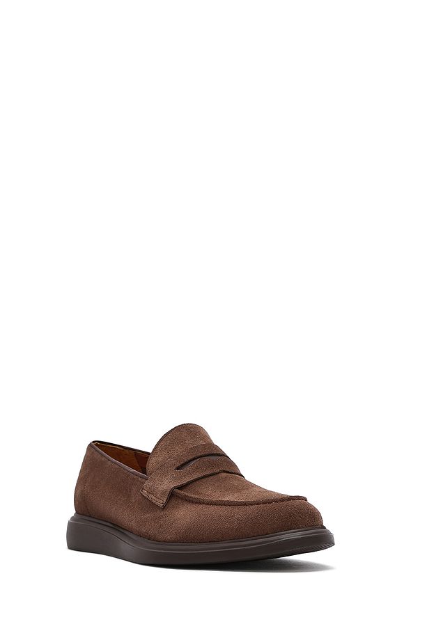 Erkek Vizon Süet Deri Loafer 25SFD790110 - 6