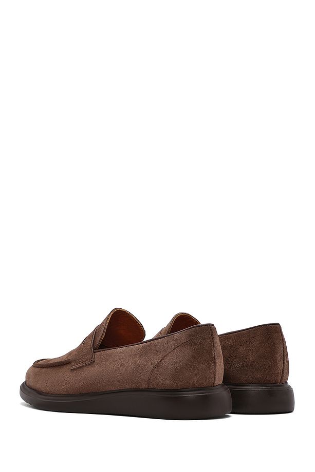 Erkek Vizon Süet Deri Loafer 25SFD790110 - 5