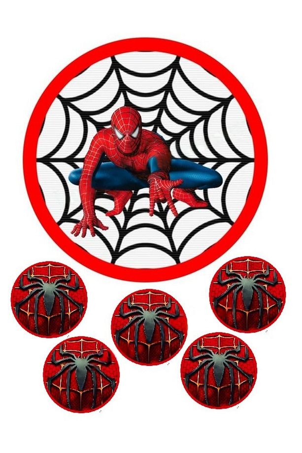 Örümcek Spider Man Adam Yenilebilir Kağıt A4 Süsü Pasta Kurabiye Şeker Hamuru Kağıt Baskısı - 1