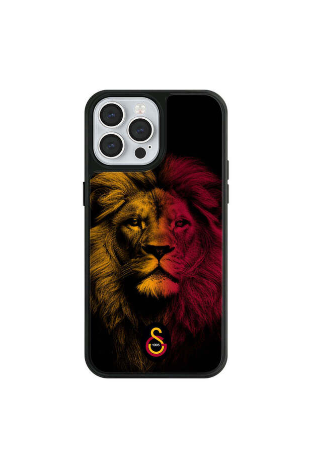 Galatasaray Yellow Red Piece Lion Licensed Phone Case Compatible with iPhone 13 Pro Max