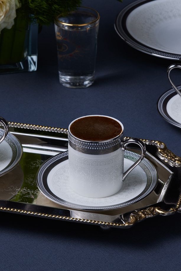 Royal Bone Kate 6 Kişilik Kahve Fincan Takımı 90 ml - 1