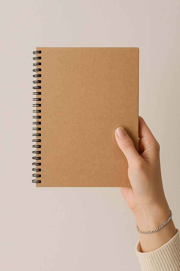 Kraft Lined Notebook with Flap, A5 Spiral Notebook, 60 Sheets(120 Sheets) - 2