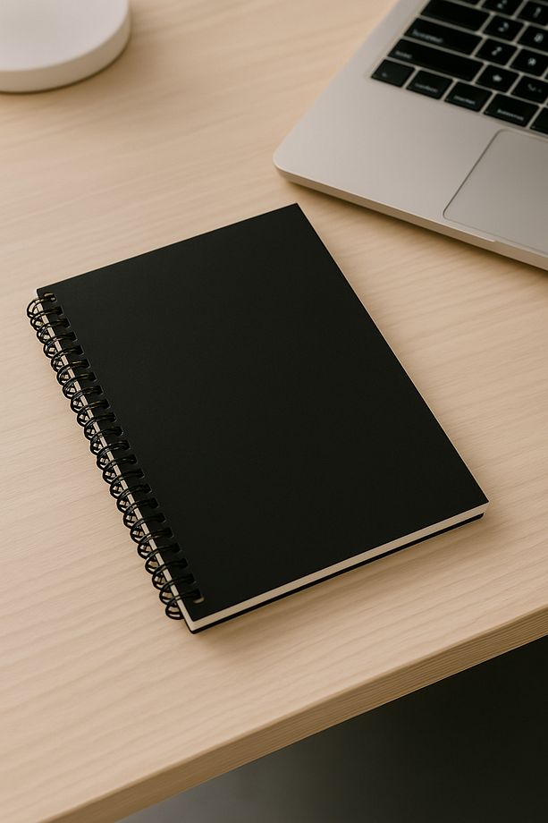 A5 Siyah Kraft Kapaklı Çizgisiz Defter, A5 Defter, 60 Yaprak(120 SAYFA) - 3