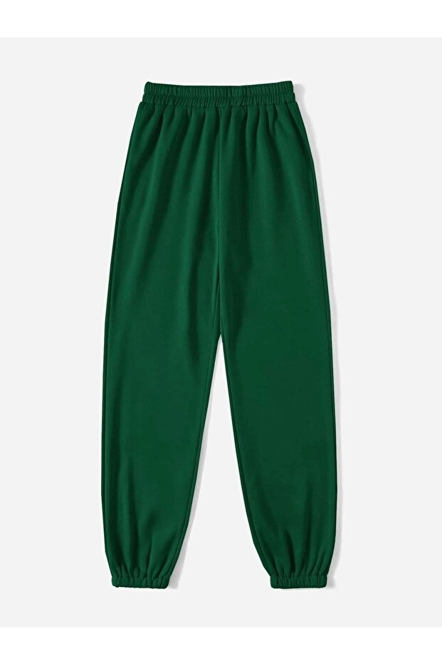 Women's Green Oversize Sweatpants - Unisex