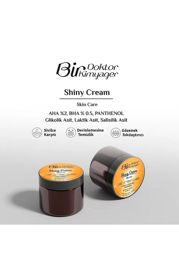 Shiny Cream (akneli Ve Siyah Noktalı Ciltler Için %2 Aha %0.5 Bha) (50 ml) - 4