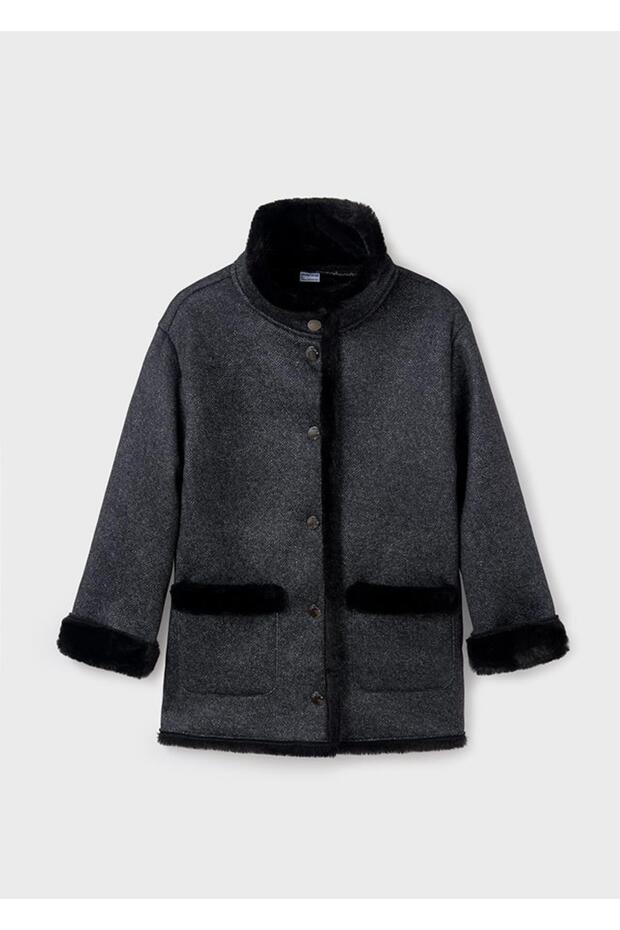 Girl's Stamp Coat with Plush Inside_Mnvs07476