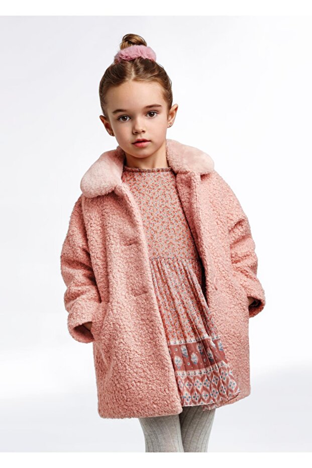 Furry Girl's Coat - Pink
