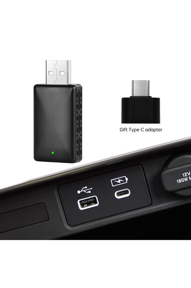 Araç Içi Apple Android Cihazlar Için Usb Ve Type-c 2in1 Usb Mini Apple Carplay Adaptörü - 3