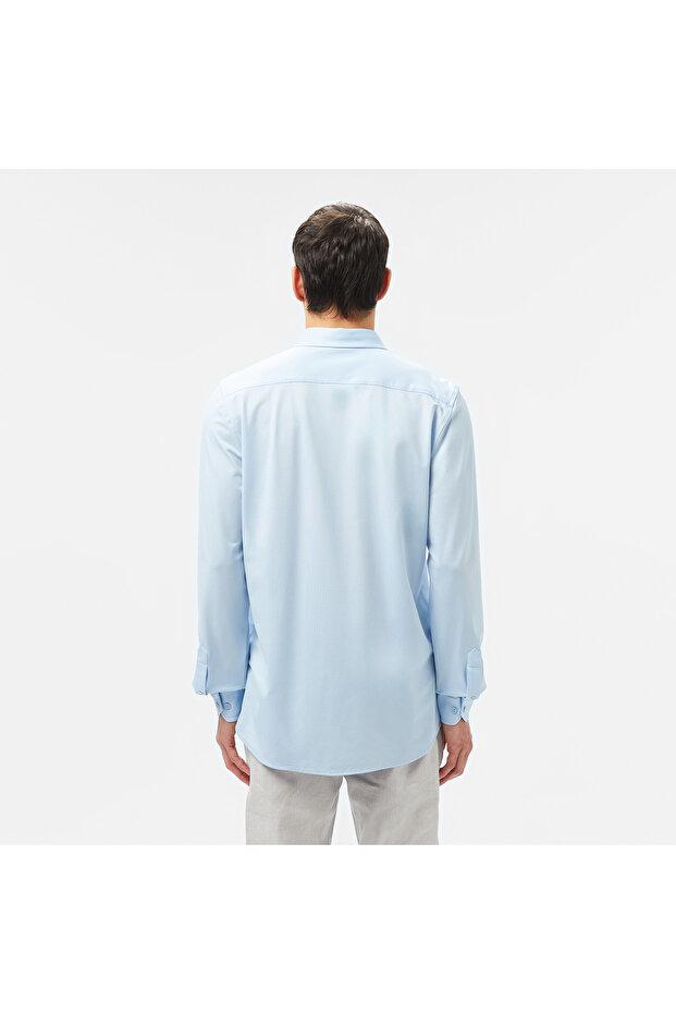 Erkek Slim Fit Açık Mavi Gömlek - 2