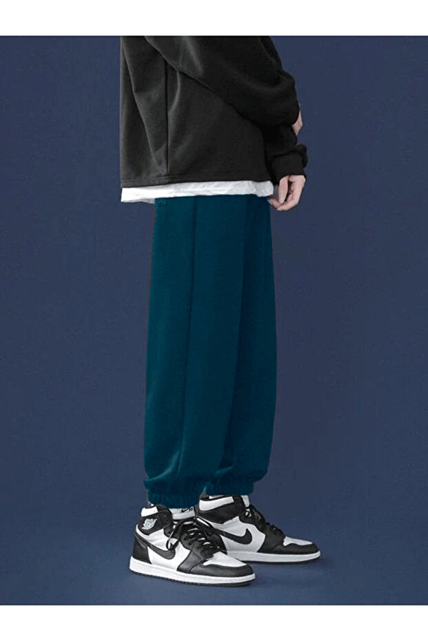 Men's Slim Sweatpants with Elastic Waist and Legs Spr24Ea82