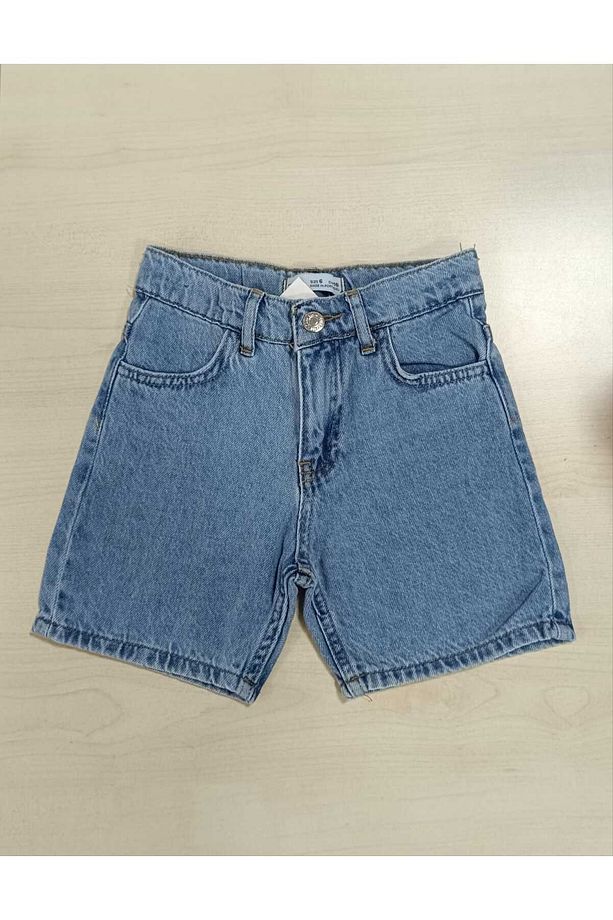 Denim Kalp Detaylı Kız  Çocuk  Kot Şort - 2