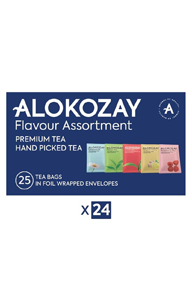 Flavour Assortment Tea - 25 Tea Bags in Foil Wrapped Envelopes X Pack of 24