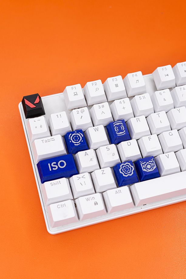 Valorant Iso Keycaps, Q-E-X-C Mekanik Klavye Tuşu - 1