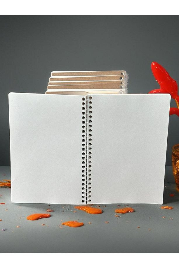 A5 Kraft Kapak ÇİZGİSİZ Defter 14,8x21cm Defter 70 Yaprak(140 SAYFA) Vintage Geri Dönüşümlü Otantik - 3