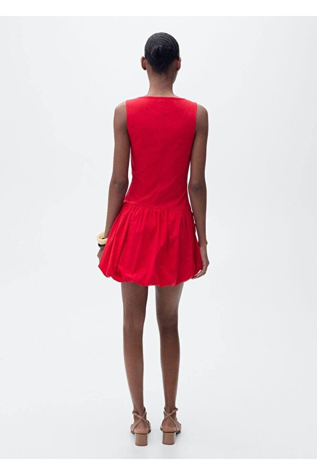 Balon Kısa Elbise - 4