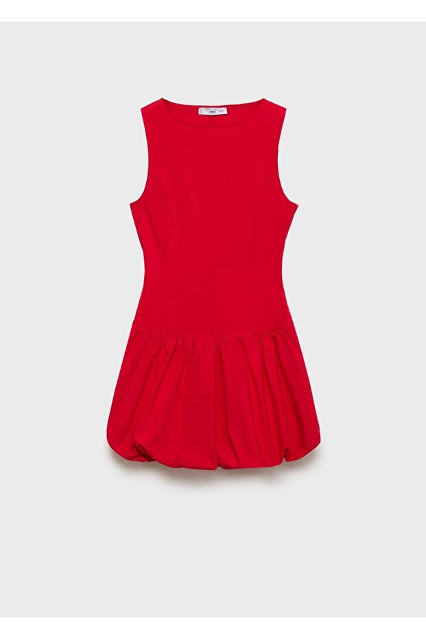 Balon Kısa Elbise - 3