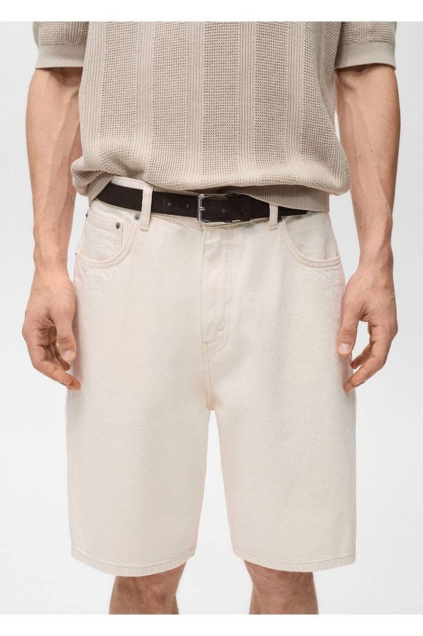 Oversize pamuklu bermuda şort - 7