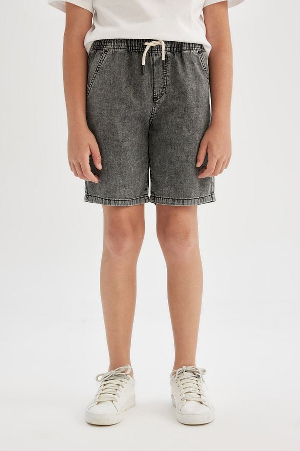 Erkek Çocuk Basic Düz Jean Şort B5763a824sm - 3