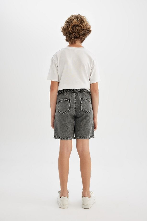 Erkek Çocuk Basic Düz Jean Şort B5763a824sm - 5