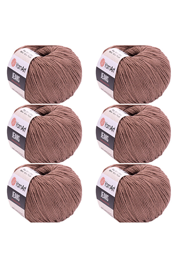Jeans 6-Piece Hand Knitting Yarn Set, Soft Textured, Baby Friendly, Cardigan, Amigurumi