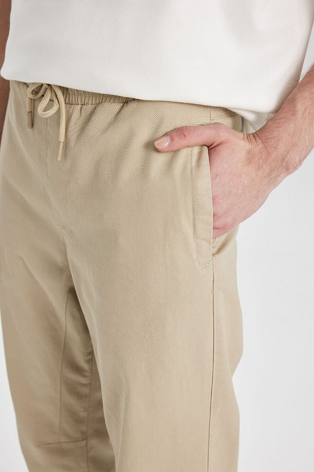 Regular Fit Jogger Gabardin Pantolon Beli Bağcıklı Cepli Düz Paça B6148ax24sp - 7